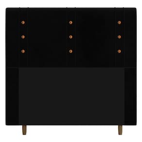Cabeceira Cama Box Casal King Size Roma 195cm Corano Preto