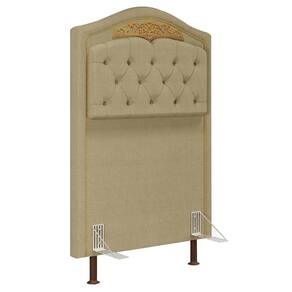 Cabeceira Cama Box Solteiro 90Cm Imperial J02 Linho Areia