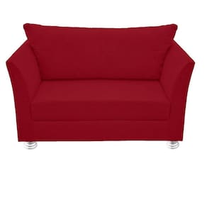 Namoradeira Lisboa 2 Lugares Salão Suede Vermelho