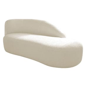 Divã Recamier Curvo Luna 160cm Lado Direito Linho - Adj Decor Cor Azul Royal