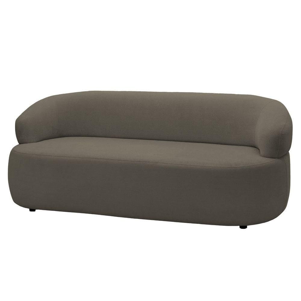 Sofá 2 Lugares Living Orgânico Sala De Estar 140cm Conka F05 Veludo Marrom Mpozenato