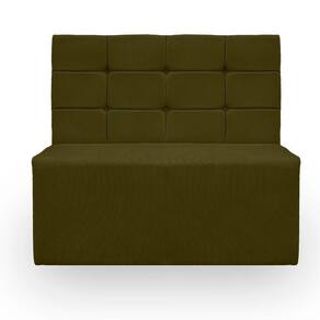 Cabeceira Casal Estofada Para Cama Box Ayla Veludo Cor Capuccino