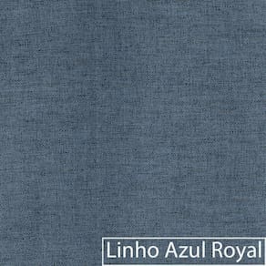 Divã Recamier Curvo Luna 185cm Lado Esquerdo Linho - Adj Decor Cor Azul Royal