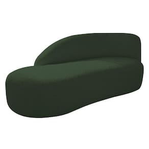 Divã Recamier Curvo Luna 160cm Lado Esquerdo Linho - Adj Decor Cor Verde