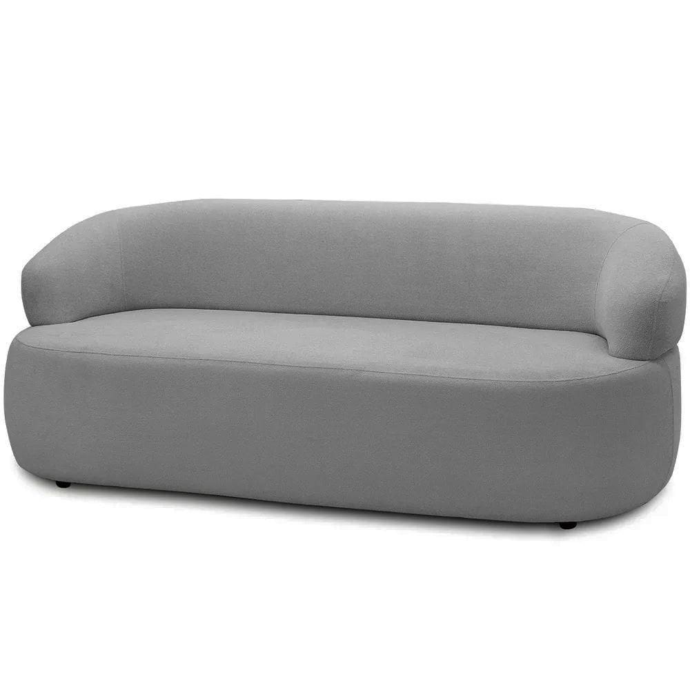 Sofá 2 Lugares Living Orgânico Sala De Estar 140cm Conka F05 Bouclê Cinza Mpozenato