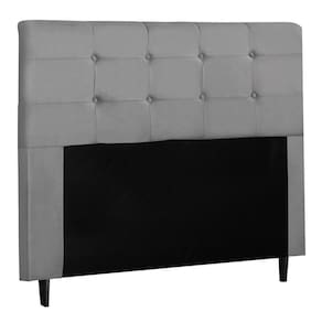 Cabeceira Cama Box Casal King Luna 193cm Suede Cinza