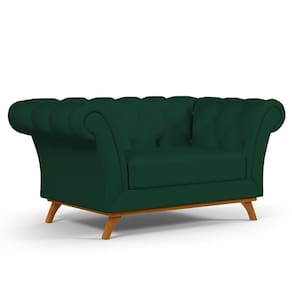 Sofá 2 Lugares Império 150 Cm Veludo Verde Musgo C-303