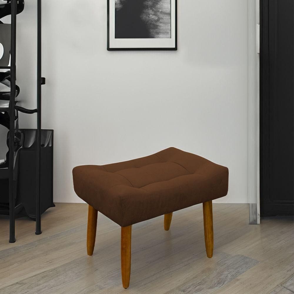 Puff Decorativo Quarto E Sala De Estar Suede Light Herrero Cor:cobre