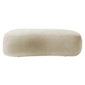 Puff Decorativo Itália 200cm Sala Escritorio Luxo Bouclé Cor Bege