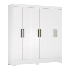 Guarda Roupa Casal Verso 6 Portas 2 Gavetas Com Pés 63320 Branco