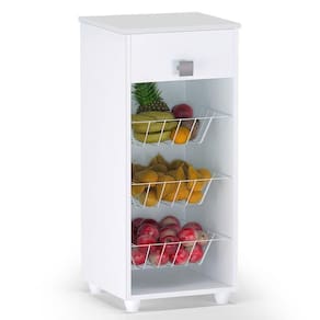 Balcão Fruteira Multiuso Com Cesta E 01 Gaveta Branco
