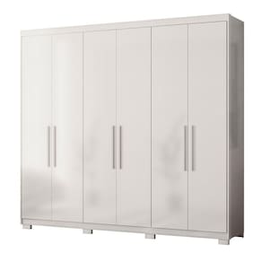 Guarda Roupa Casal 6 Portas Venice Com Pés Branco - Demóbile