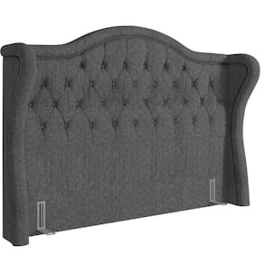 Cabeceira Cama Box Queen 160cm P05 Lisboa Linho Cinza Escuro