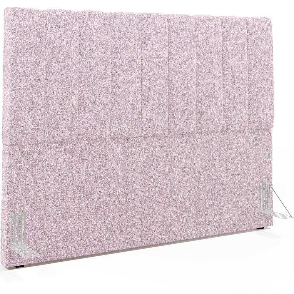 Cabeceira Cama Box Casal King 195cm Dália W01 Bouclê Rosê