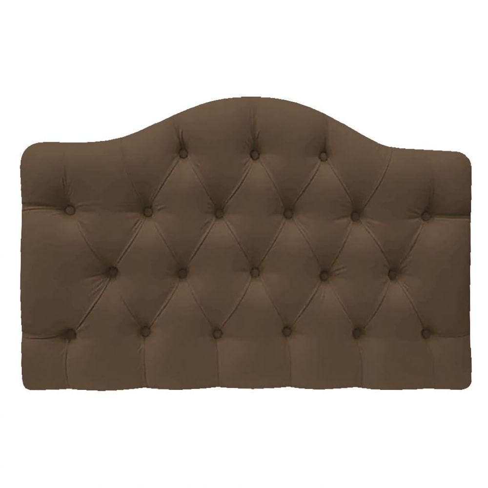 Cabeceira Suspensa Imperatriz 140 Cm Casal Suede Marrom
