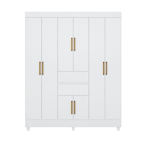 Guarda Roupa Casal 8 Portas E 2 Gavetas Munique Branco - Demóbile