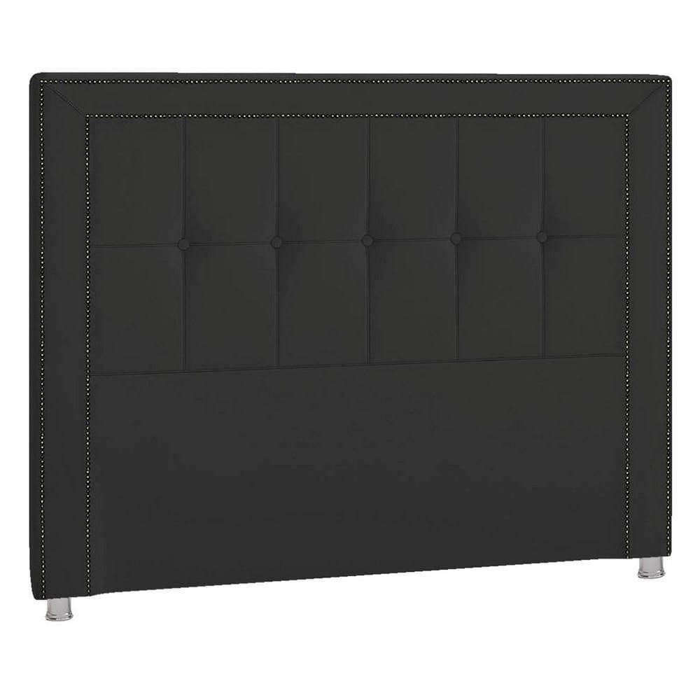 Cabeceira Casal Catania P04 140 Cm Suede Preto Tca 944