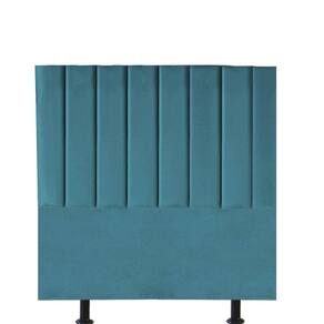 Cabeceira Estofada Carla 90cm Solteiro Para Cama Box Quarto Suede Azul Turquesa - Gat Magazine