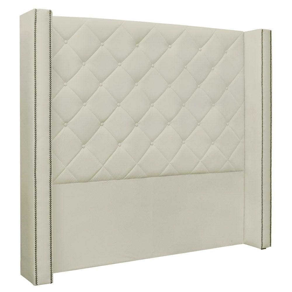 Cabeceira Estofada Cama Box Casal Alteza 140cm Corano Bege