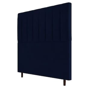 Cabeceira Box Casal Queen Size 160cm Veludo Azul Marinho