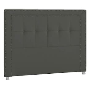 Cabeceira Solteiro P04 100 Cm Suede Cinza Escuro Tca 958