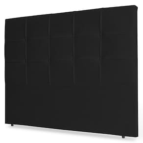 Cabeceira Estofada Box Casal Fiorella 140cm Suede Preto