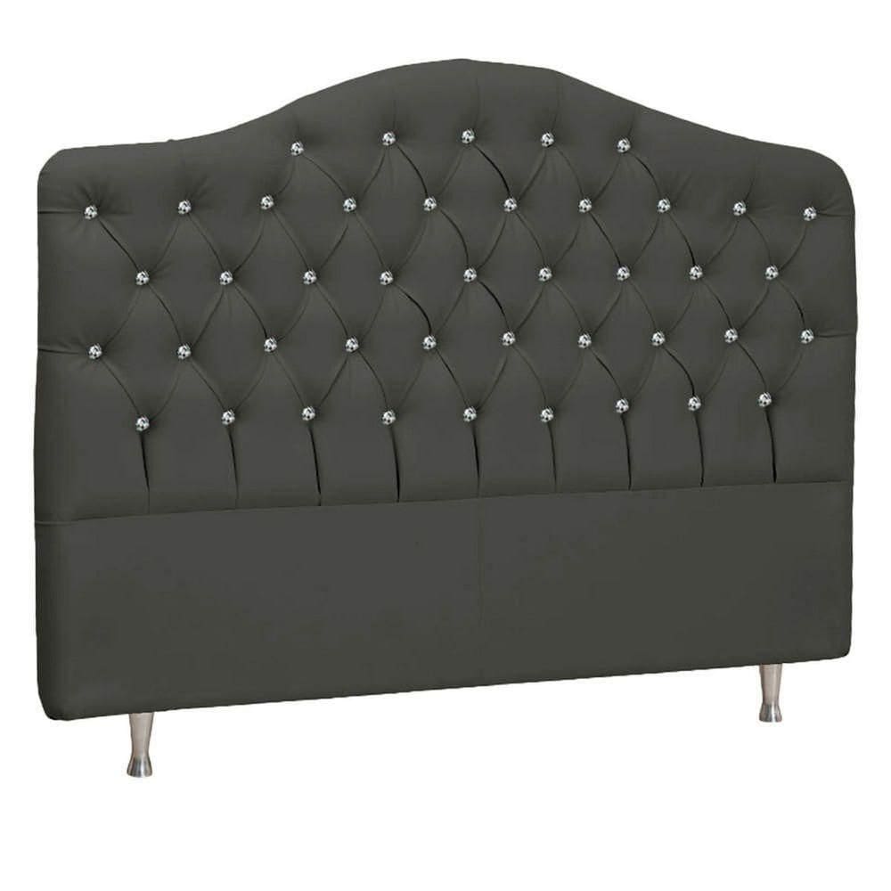 Cabeceira Solteiro P04 100 Cm Suede Cinza Escuro Tca 958