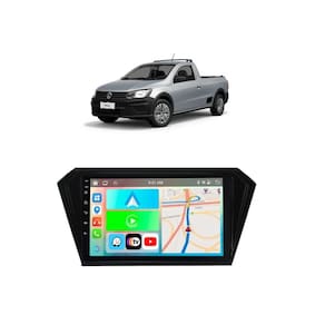 Kit Multimídia Saveiro 2017 18 19 20 21 22 23 24 25 Robust 9 Pol Android Carplay QuadCore 2/64GB - Autovex