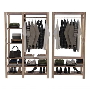 Arara Guarda Roupa Duplo Pinus Organizador