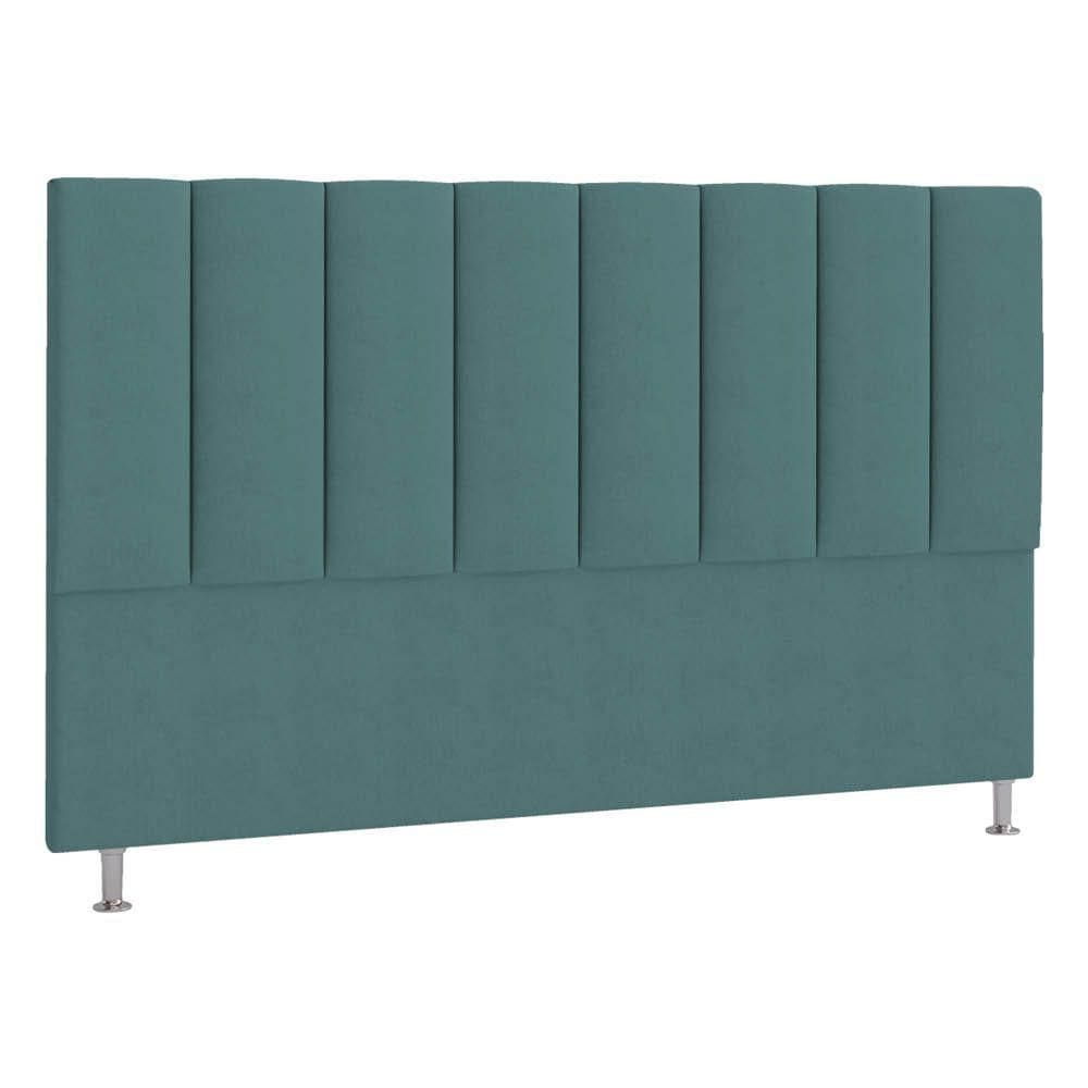 Cabeceira Queen Hannover P04 160 Cm Suede Turquesa Tca 946
