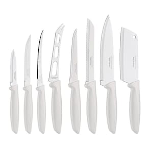 Jogo De Facas 8 Peças Tramontina Plenus 23498332 Off White Branco 23498332