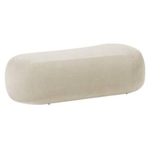 Puff Itália 180cm Sala Escritorio Luxo Bouclé Bege