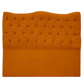 Cabeceira Casal Queen Para Cama Box Estofada Dunas Veludo Cor Terracota