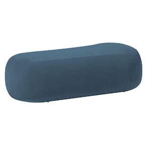 Puff Itália 200cm Sala Escritorio Luxo Linho Azul Royal