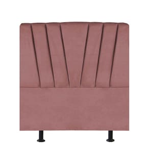 Cabeceira Estofada Bélgica 100cm Solteiro Para Cama Box Quarto Suede Rose Gold - Gat Magazine
