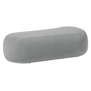 Puff Decorativo Itália 180cm Sala Escritorio Luxo Bouclé Cor Cinza