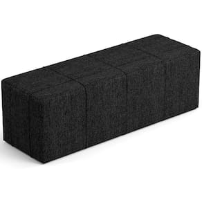 Puff Decorativo Living Sala De Estar 195 Cm Roma W01 Linho Chumbo -Lyam