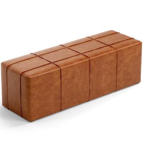 Puff Decorativo Living Sala De Estar 195 Cm Roma W01 Couríssimo Camel -Lyam