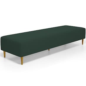 Puff Decorativo Bali W01 Pés Palito 170x60cm Suede Verde Musgo - Lyam Decor