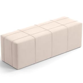 Puff Decorativo Living 140 Cm Roma W01 Suede Bege-Lyam