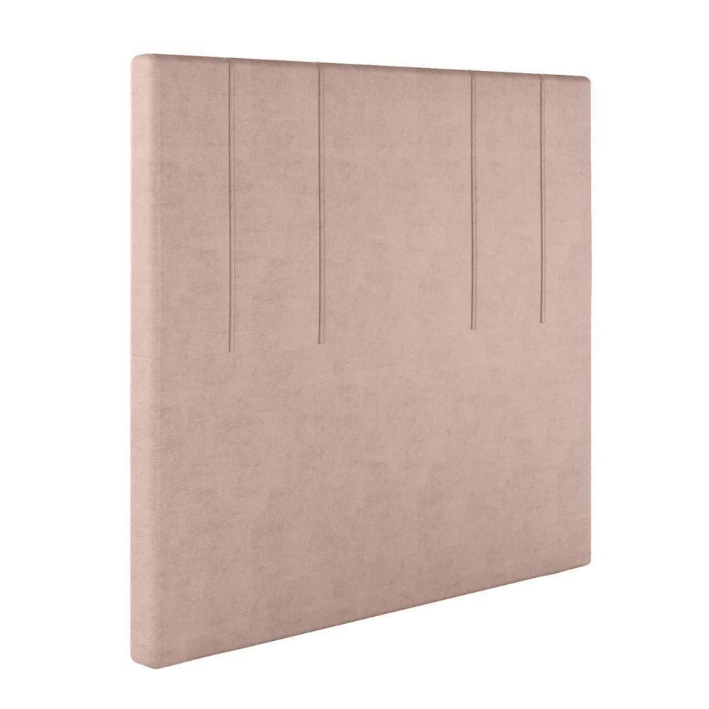 Cabeceira Casal Madri Em Veludo Com Sapata Cor Rose Sonhar