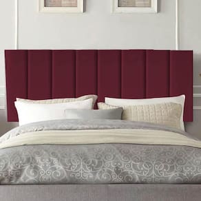 Painel Estofada Carla 100cm Solteiro Para Cama Box Quarto Suede Bordô - Gat Magazine