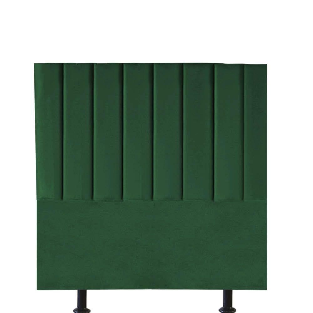 Cabeceira Estofada Carla 90cm Solteiro Para Cama Box Quarto Suede Verde - Gat Magazine