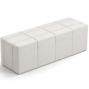 Puff Decorativo Living Sala De Estar 160 Cm Roma W01 Linho Champagne -Lyam