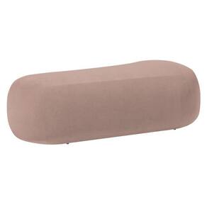 Puff Itália 180cm Sala Escritorio Luxo Linho Rosê