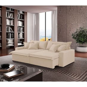 Sofá Montreal Linho 02 Módulos De 80cm B25cm Meu Sofá Online A294 Linho Creme