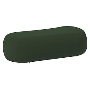 Puff Itália 100cm Sala Escritorio Luxo Linho Verde