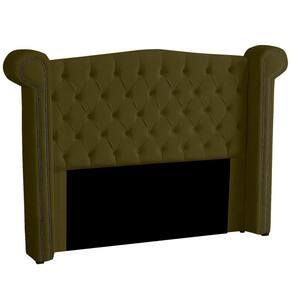 Cabeceira Casal Estofada Para Cama Box Ayla Veludo Cor Capuccino