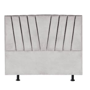 Cabeceira Estofada Bélgica 160cm Queen Size Para Cama Box Quarto Suede Cinza Claro - Gat Magazine