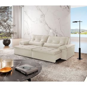 Sofá Parma Linho 02 Módulos De 90cm B25cm Meu Sofá Online A302 Linho Branco